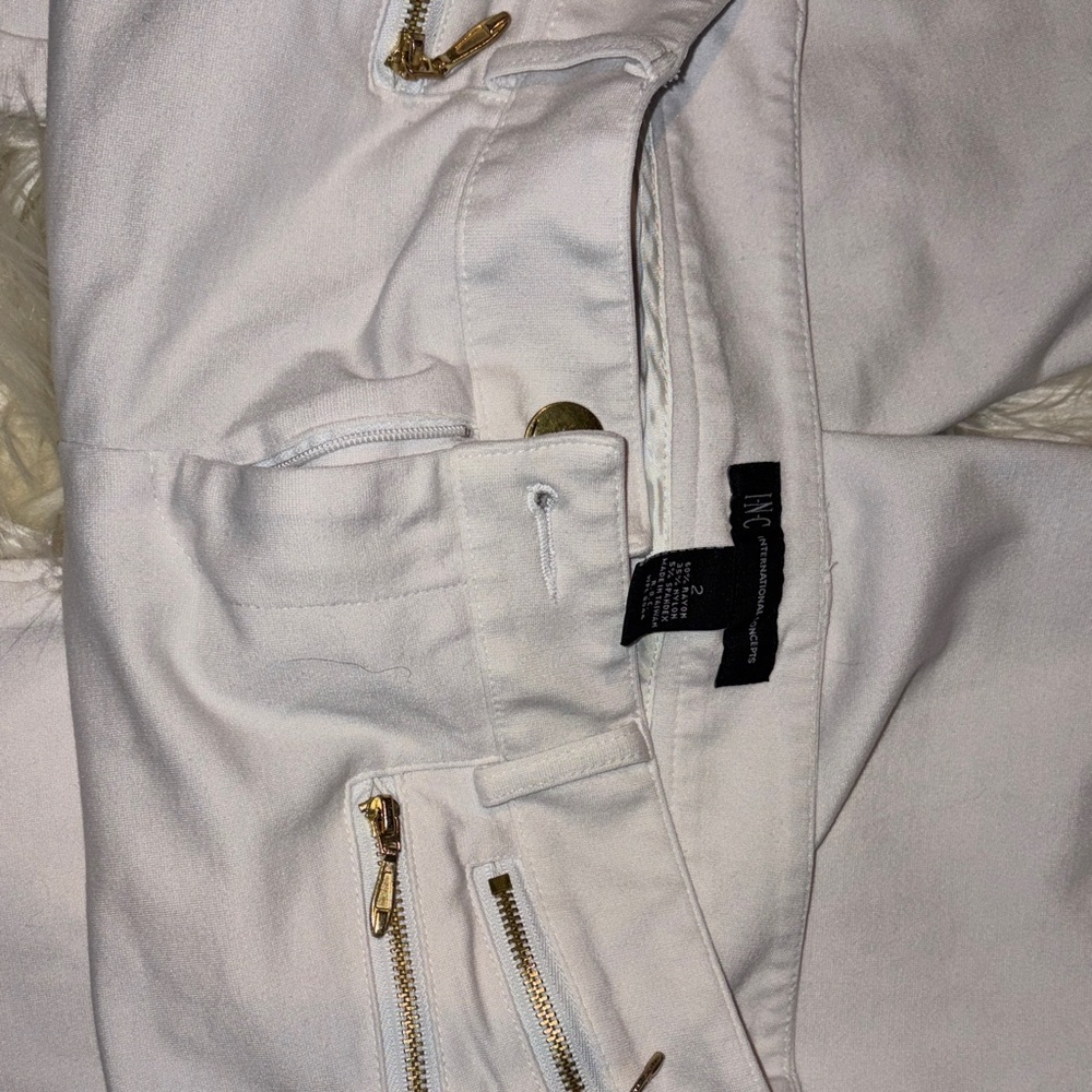 INC International Concepts Men's White Cargo Pants
